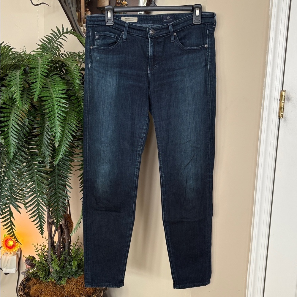 AG Adriano Goldschmied The Stevie Ankle Slim Straight Ankle Jeans Dark Blue Wash - Picture 16 of 16